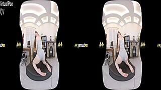 virtualpee - kinky redhead soaks her clothes in piss