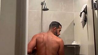 Gym shower time with my red thong