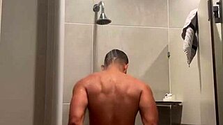 Gym shower time with my red thong