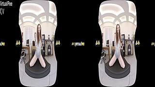 virtualpee - kinky redhead soaks her clothes in piss