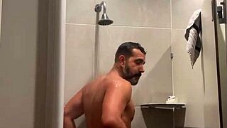 Gym shower time with my red thong