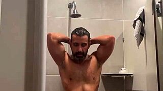 Gym shower time with my red thong