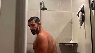 Gym shower time with my red thong