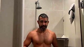 Gym shower time with my red thong