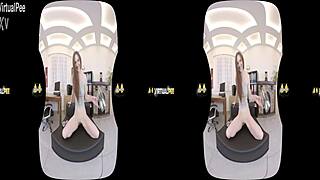 virtualpee - kinky redhead soaks her clothes in piss