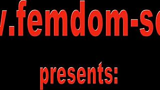 The German femdom commands, 'Lick my fetish while I give handjob and blowjob.'