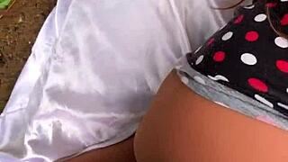 Check Out This Sexy Latina's Exclusive Red And Sheer Sex Toy Fun