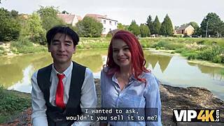 Sexy Redhead Miss Olivia Fucks In Public Lingerie Show For Boyfriend's Cuckold Thrill