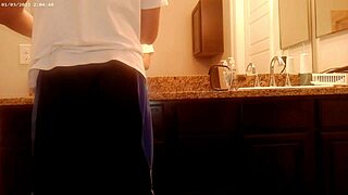 Generally Tiding Up The Bathroom Housechore Work With Asian Amateur Touch