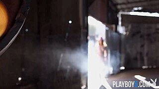 curvy teen olivia taylor rides a bull during a rodeo