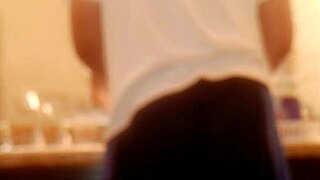Generally Tiding Up The Bathroom Housechore Work With Asian Amateur Touch