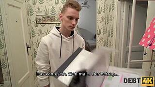 Debt4k Russischer Shopaholic Von Schuldeneintreiber In Hubbys Gegenwart Gefickt