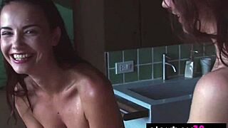 Petite Teen Meets Czech MILF in Bath