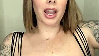 Paige in Fishnets Takes Big Black Cock Dildo