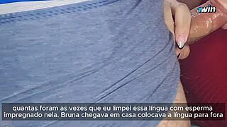 Married housewife rides cuckold, interrupted at bedroom door?