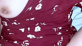 lonely asian amateur with big natural tits masturbates