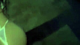 beautiful nerdy latina fucks hard on outdoor balcony