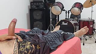 i masturbate my big cock in front of the camera