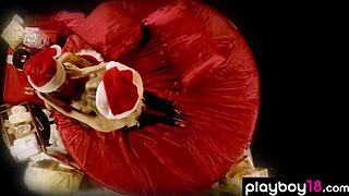 Blondie Cody Renee massaging her Asian lover Oceannea PieIe in a friendly way