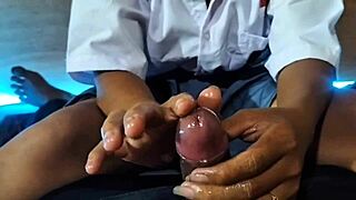 Bold Indo Student Jerks Teacher's Cock