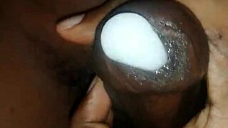 i feel so horny stroking my big black cock until it explodes with cum