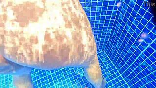 Rough sex in pool with big ass milf