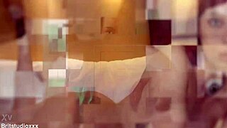 Blonde british student teased by fucking machine