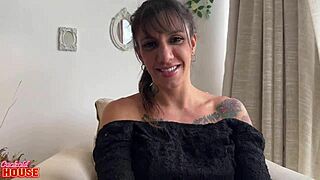 this beautiful bride with long hair and tattoos loves to have fun with other men outside her relationship.
