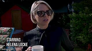 Slave Tied Up And Dominated In BDSM Group Scene In Garden