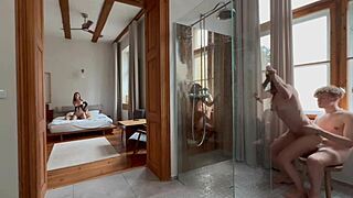 Naughty blondes crave group fuck, horny and wild