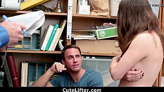 I Caught the Shoplifter with Braces and Fucked Her in Front of BF