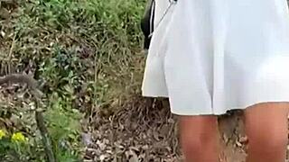 Fucking in the Mountain Outdoor with Real Couple