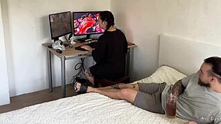 Gamer Girl Satisfies Her Friend With POV Pussy Riding.