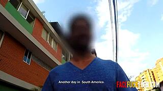 sexy skank lets random guy fuck her face