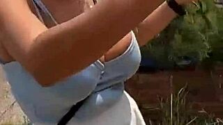 Fucking in the Mountain Outdoor with Real Couple