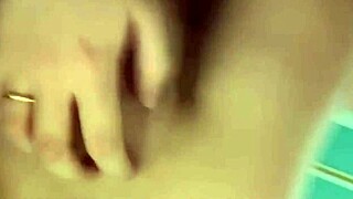 Very hot homemade amateur couple with natural tits enjoying intimate moments and reaching climax
