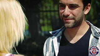 Bailey the hottie rewards the man with intense doggystyle creampie