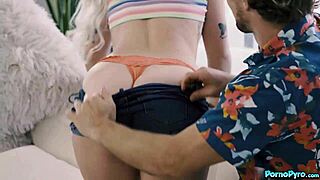 Stepbro Eats Out Sister's Shaved Pussy Passionately