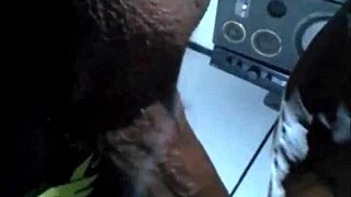 african teen 18+ slobbering on my dick with her phat cock sucking lips