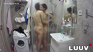 Luuv Tattooed Alice Showers With Boyfriend On Webcam