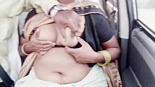 Indian call girl engages in car sex with telugu dirty talks