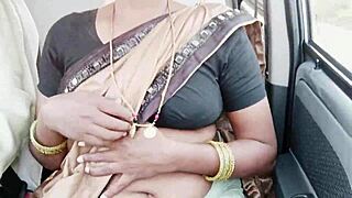 Indian call girl engages in car sex with telugu dirty talks