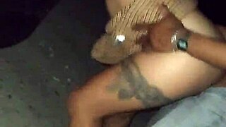 Hey, that sexy mexican prostitute gets fucked hard on the public beach with her tattooed tits and pussy bouncing