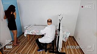 I feel so excited going to the doctor, playing with my pussy bent over