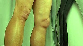 Public masturbation in dressing room booth