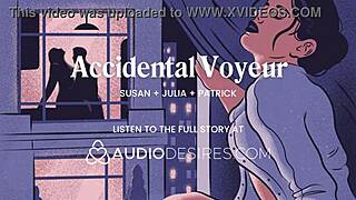 Intriguing voyeur scene of masturbation