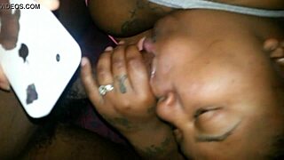 Big beautiful woman performs tongue slap