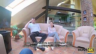 Young Lovers Can't Leave City, So Girl Gets Fucked!