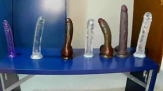 Can tiny babe handle these monster dildos? Lola Spice orgasms!