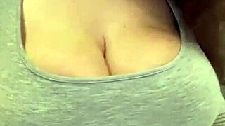 The naked milf with milk tits eagerly sucks the cock